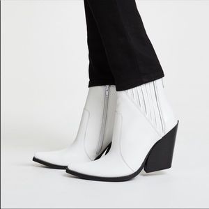 Jeffrey Campbell Homage White Booties